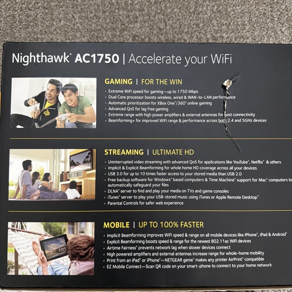 NETGEAR Nighthawk AC1750 Smart WiFi Router R6700 - Picture 9 of 11
